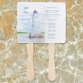 Cockspur Vuurtoren Waterverf Trouwprogramma Handwaaier