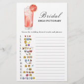 Cocktai Bridal shower Emoji Pictionary game (Voorkant)