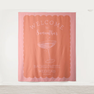 Cocktail achtergrond voor vrijgezellenfeest met sc wandkleed