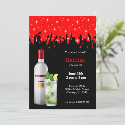 Cocktail * achtergrondkleur kiezen kaart (Staand voorkant)