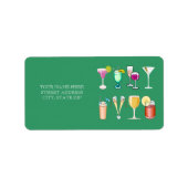 Cocktail Adres Mailing Labels (Voorkant)