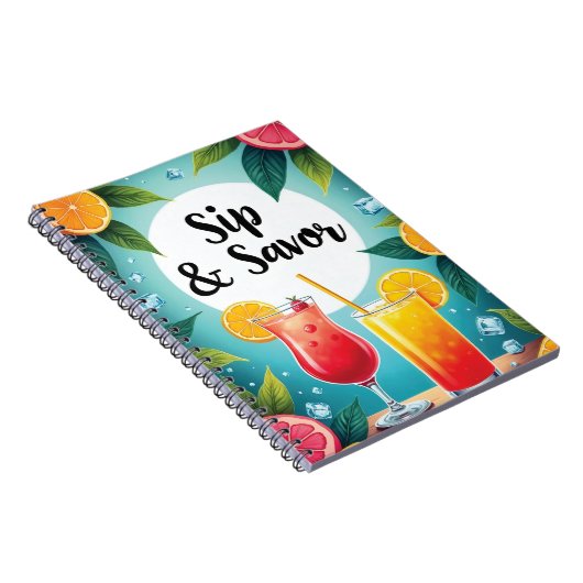 Cocktail and Drink Recipes Notitieboek (Rechterzijde)