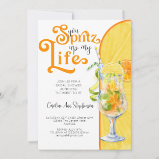 Cocktail Aperol Spritz Italiaans stijl Vrijgezelle Kaart