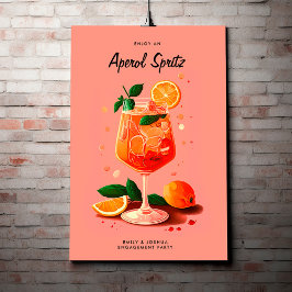 Cocktail Aperol Spritz Verlovingsfeest Poster