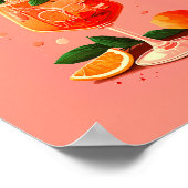 Cocktail Aperol Spritz Verlovingsfeestbord Poster (Hoek)