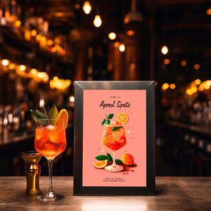 Cocktail Aperol Spritz Verlovingsfeestbord Poster