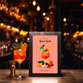 Cocktail Aperol Spritz Verlovingsfeestbord Poster