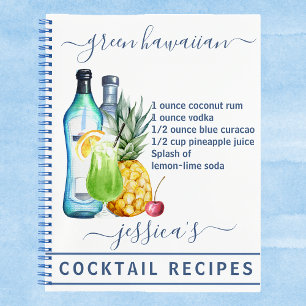 Cocktail Aquarel Recept Gemengde Dranken Eigen Maa Notitieboek