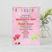 Cocktail Bachelorette Bridal Party Invitation Kaart (Staand voorkant)