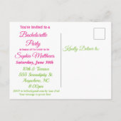Cocktail Bachelorette Feest Uitnodiging Briefkaart (Achterkant)