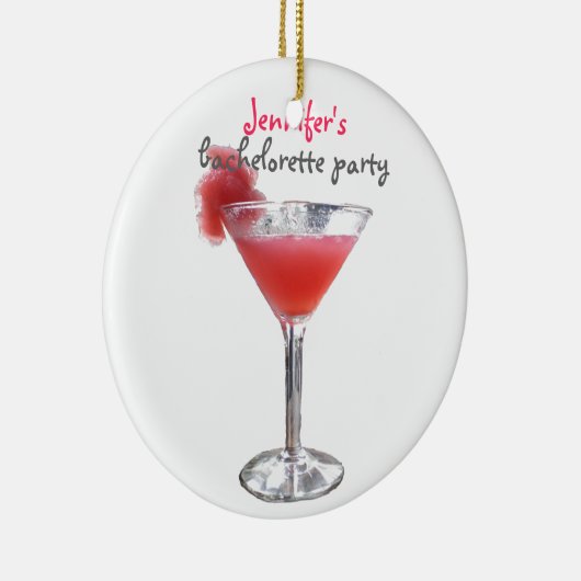 Cocktail Bachelorette Keramisch Ornament (Rechts)