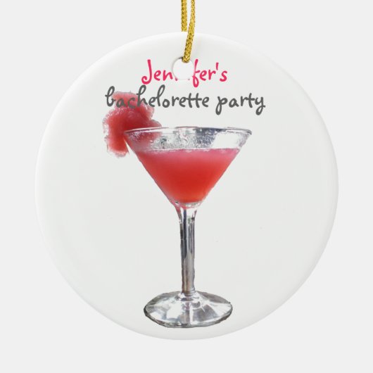 Cocktail Bachelorette Keramisch Ornament (Voorkant)