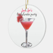 Cocktail Bachelorette Keramisch Ornament (Links)