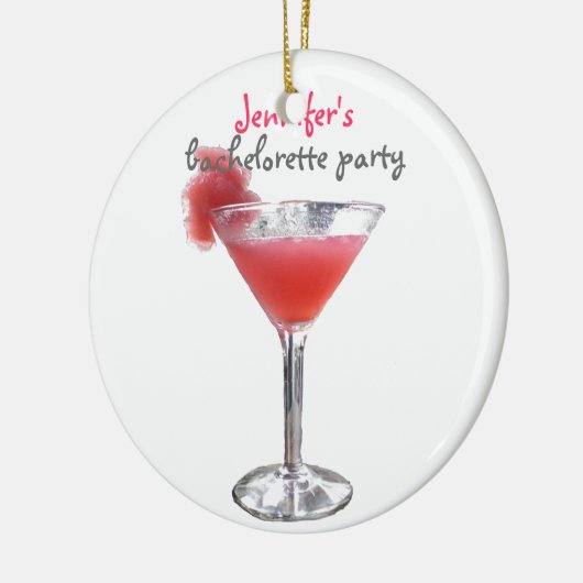 Cocktail Bachelorette Keramisch Ornament (Links)