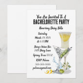 Cocktail Bachelorette Uitnodiging (Voorkant / Achterkant)
