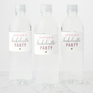  Cocktail Bachelorette Waterflesetiketten Waterfles Etiket
