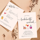 Cocktail Bachelorette Weekend Party Kaart