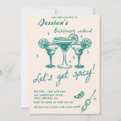 Cocktail Bachelorette Weekend Reisschema Party Kaart (Voorkant)