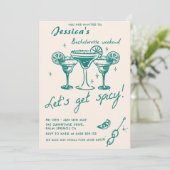 Cocktail Bachelorette Weekend Reisschema Party Kaart (Staand voorkant)