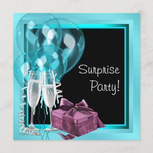 Cocktail Ballon Turquoise Blauwe Verrassingsverjaa Kaart