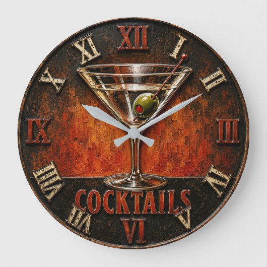 Cocktail Bar Decor Grote Klok (Voorkant)
