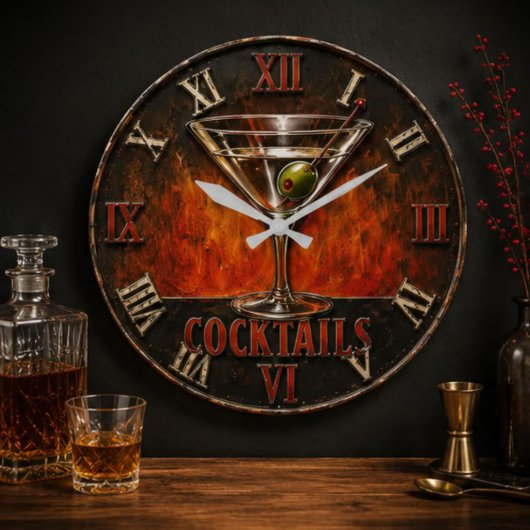 Cocktail Bar Decor Grote Klok