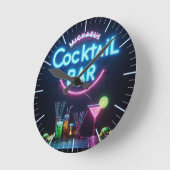 Cocktail Bar Klok Neon Gepersonaliseerde Mancave D (Hoek)
