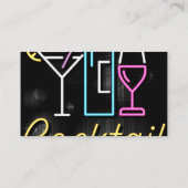 Cocktail Bar Logo | Visitekaartje met mengkoren (Achterkant)
