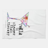 COCKTAIL BAR TOWELS, VODKA IS CHEAPER DAN THERAPIE THEEDOEK (Horizontaal)