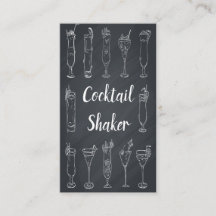 Cocktail Bartender Chalkboard Visitekaartje