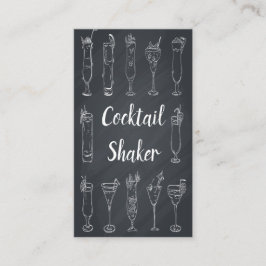 Cocktail Bartender Chalkboard Visitekaartje
