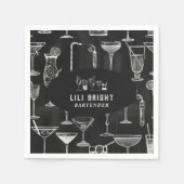 Cocktail bartender Professional | Classy Black Servet (Voorkant)