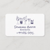 Cocktail bartender Professional | Moderne zwarte b Visitekaartje (Voorkant)