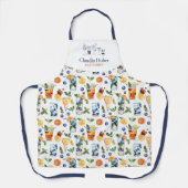 Cocktail bartender Professional | Wit Blauw Schort (Voorkant)