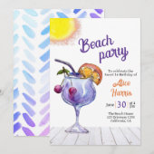 Cocktail Beach feest zoet 16 Kaart (Voorkant / Achterkant)