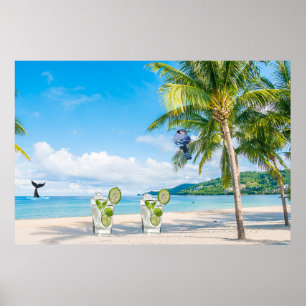 Cocktail Beach Poster
