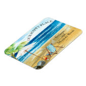 Cocktail Beach-stoel Happy Place Cruise-deur Magneet (Linkerzijde)