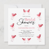 Cocktail Beverage Pink Bow Vrijgezellenfeest Kaart (Voorkant)