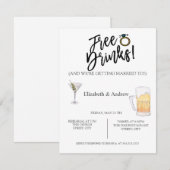 Cocktail, bier, gratis Drink repetitie Kaart (Voorkant / Achterkant)