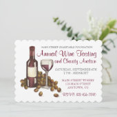 Cocktail bij het testen van wijn met glazen flesje kaart (Staand voorkant)