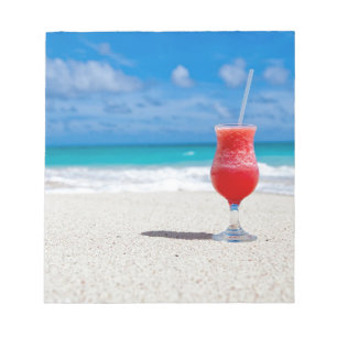 Cocktail bij het zee notitieblok