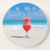 Cocktail bij het Zee Zandsteen Onderzetter (Voorkant)