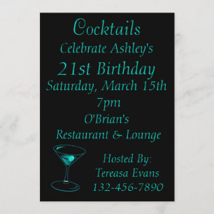 Cocktail Birthday Celebration Kaart