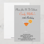 Cocktail Birthday-uitnodigingen Kaart (Voorkant / Achterkant)