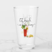 Cocktail Bloody Mary eet Drink en wees Mary Glas (Achterkant)