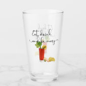 Cocktail Bloody Mary eet Drink en wees Mary Glas (Voorkant)