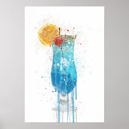Cocktail Blue Lagoon Poster