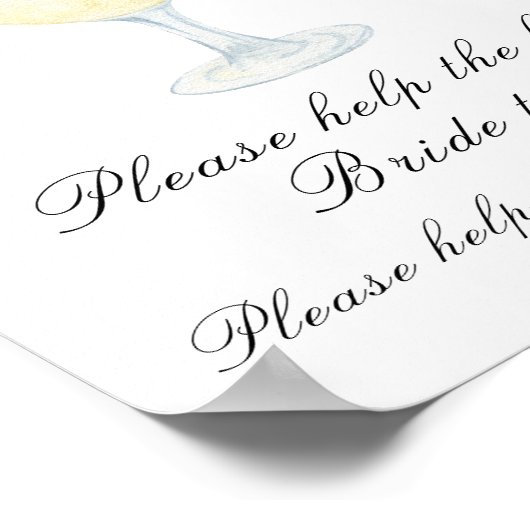 Cocktail bridal shower  - help the busy bride poster (Hoek)