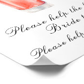 Cocktail bridal shower  - help the busy bride poster (Hoek)