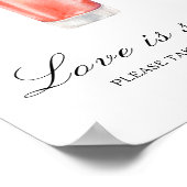 Cocktail bridal shower - love is sweet poster (Hoek)